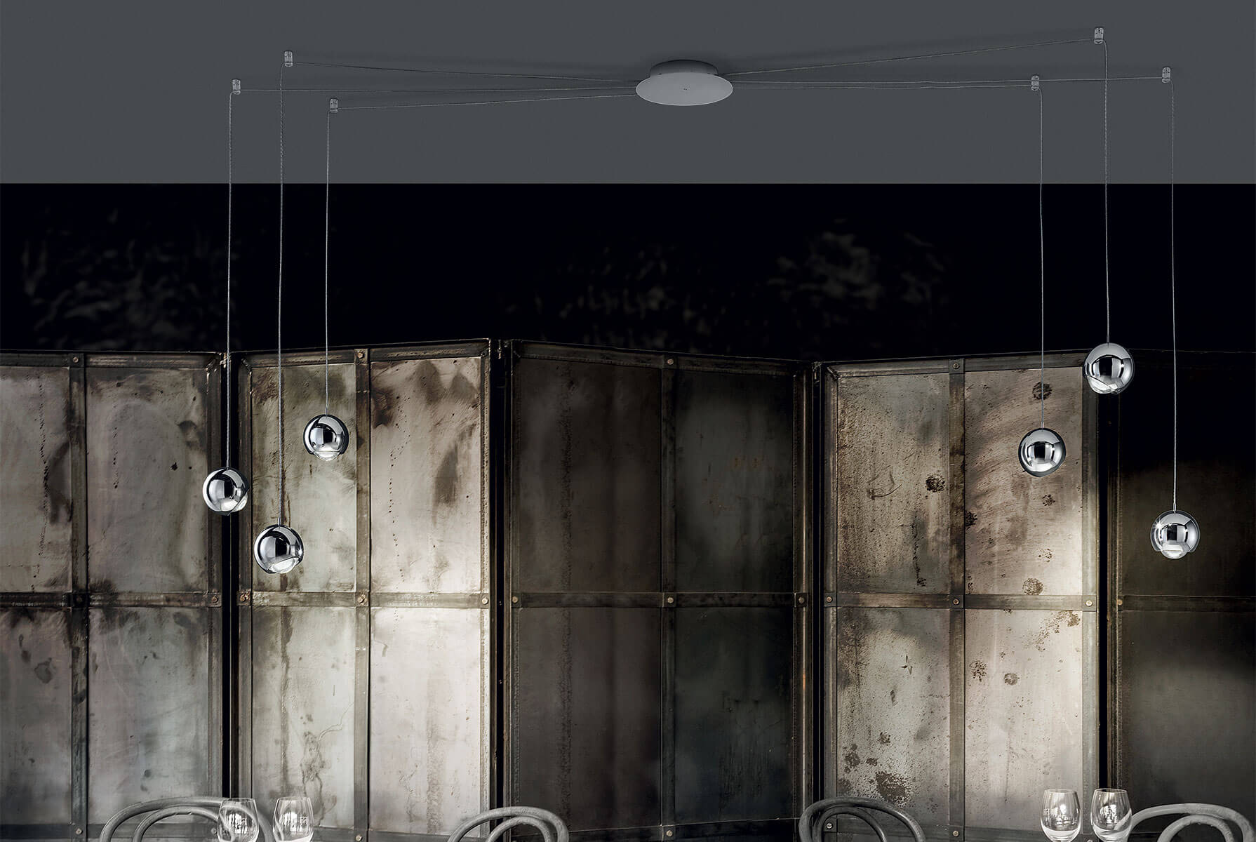 Spider Pendant, Adjustable, LED, Triac Dim, IP20