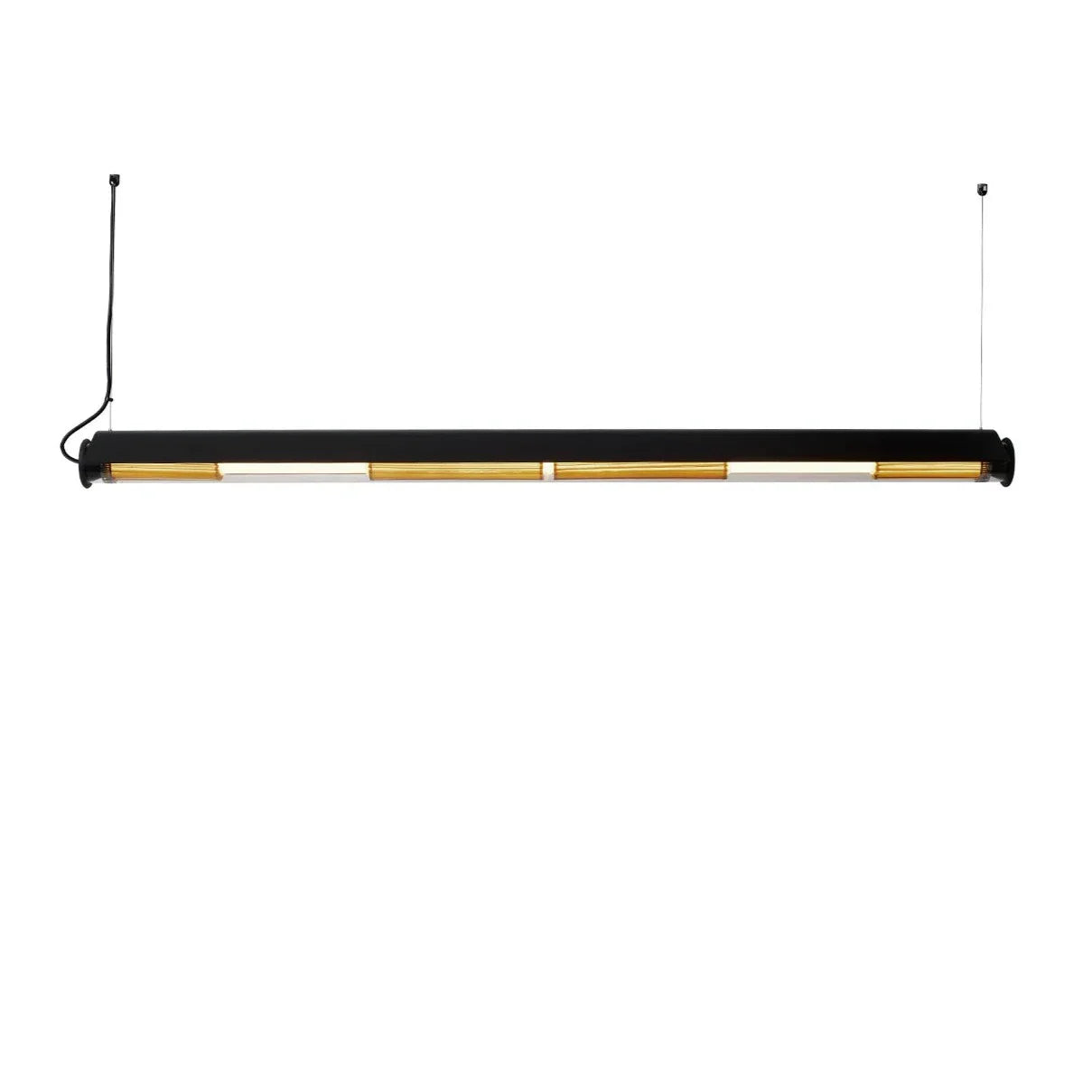 Tube 360 Pendant, Horizontal with Cover, 162 cm, White with Gold, LED, Triac Dim, IP65