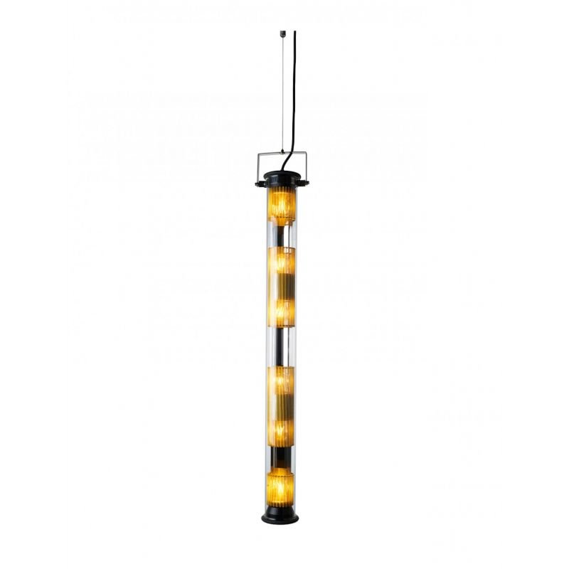 Tube Bulb Pendant, Linear Vertical, 132 cm, Mesh, E27, IP64