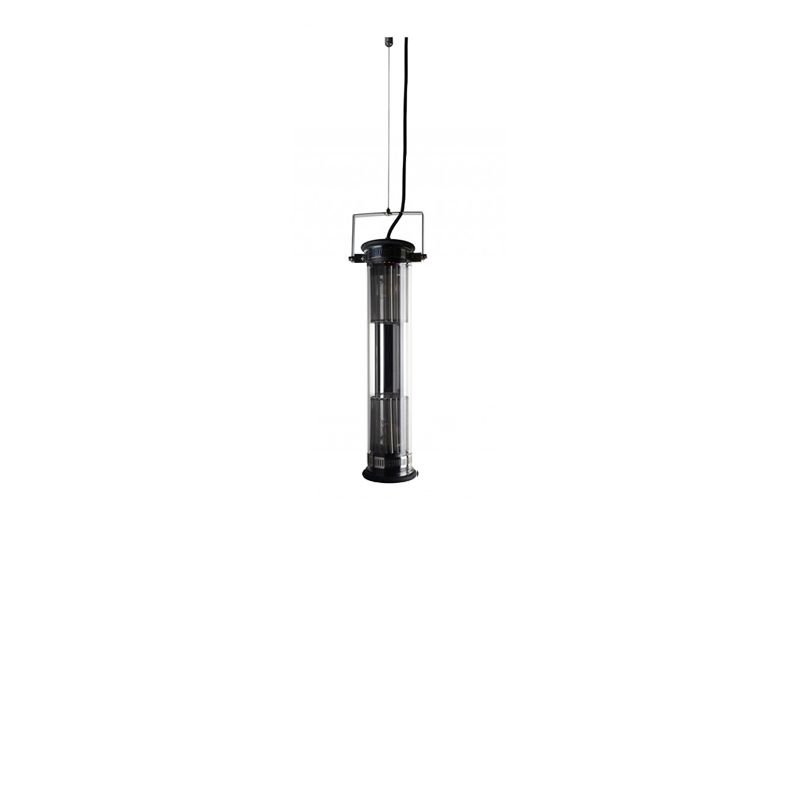 Tube Bulb Pendant, Linear Vertical, 52 cm, Mesh, E14, IP64