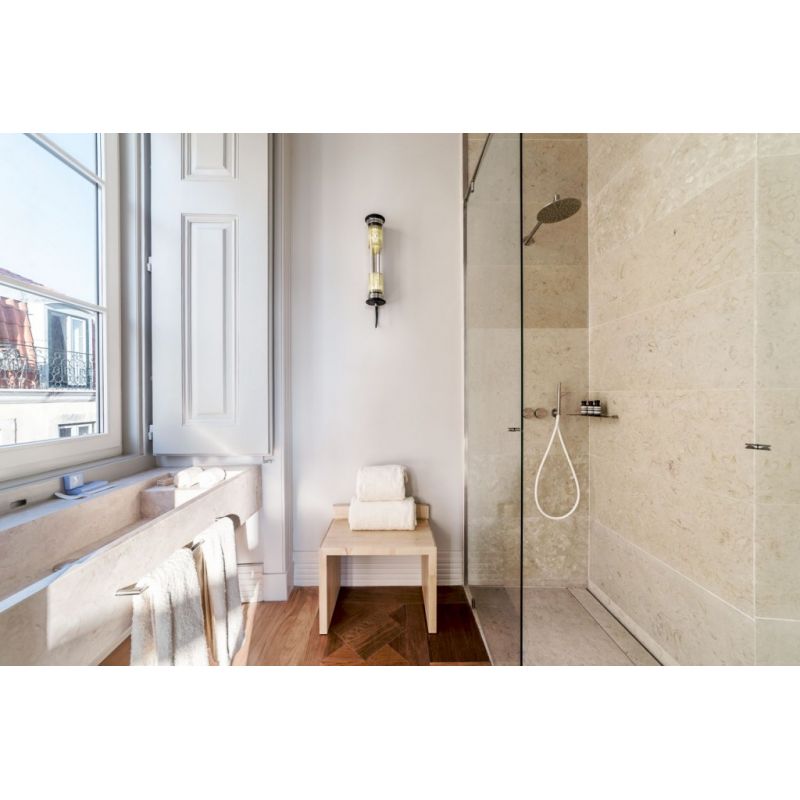 Tube Bulb Wall or Ceiling, 52 cm, Silver Reflector No Mesh, E14, IP64