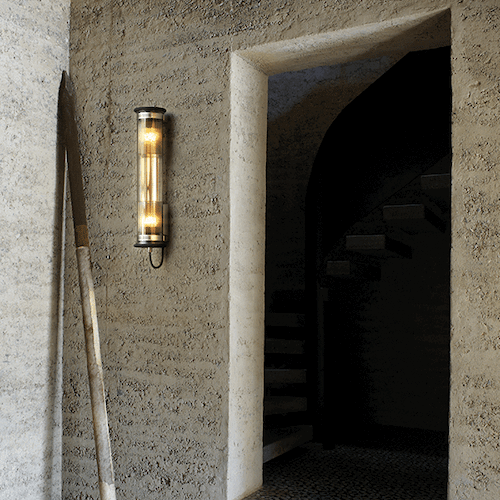 Tube Bulb Wall or Ceiling, 37 cm, Gold Reflector No Mesh, E14, IP64