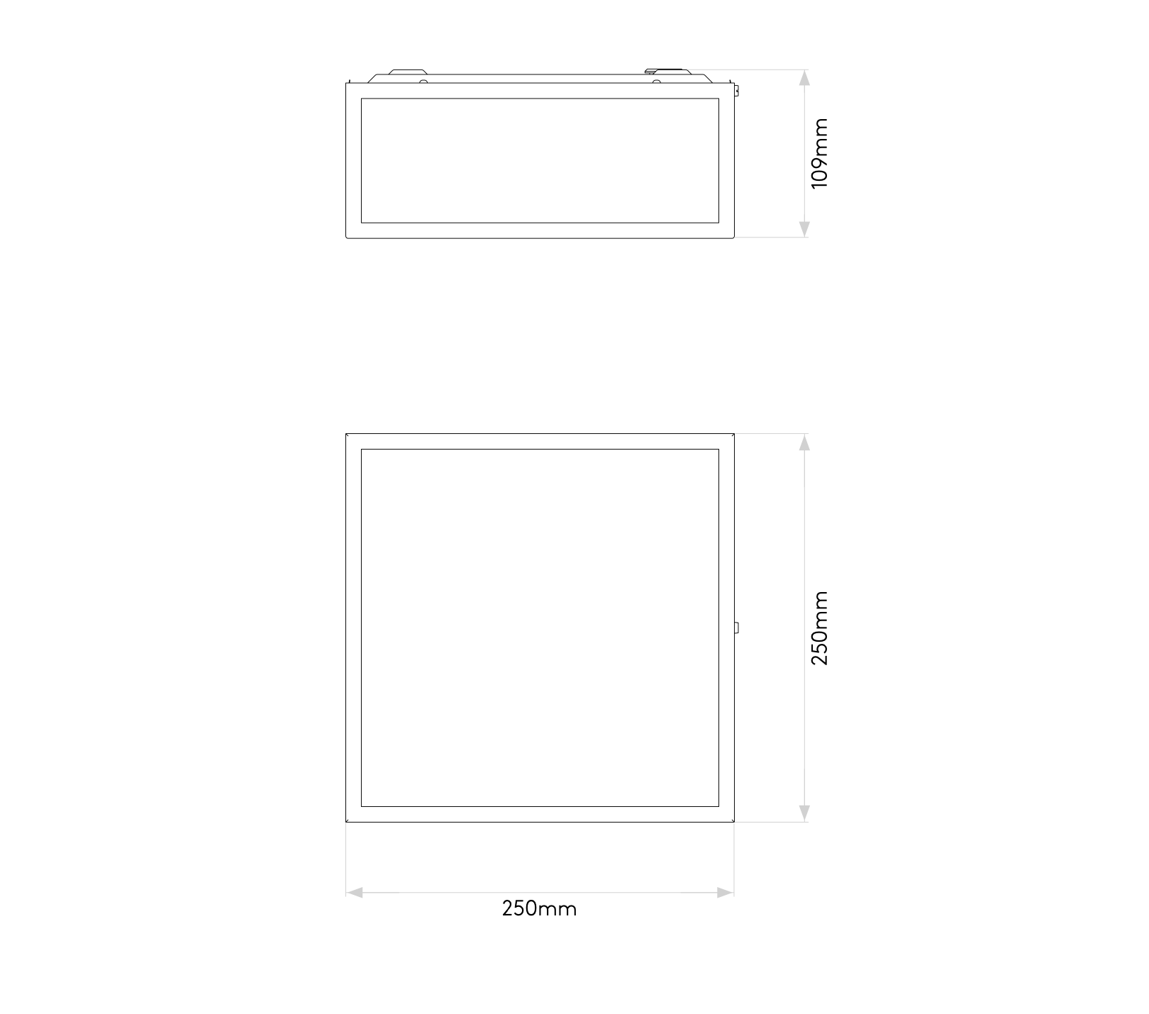 Bronte Ceiling, Black with Clear Glass, E27, IP23