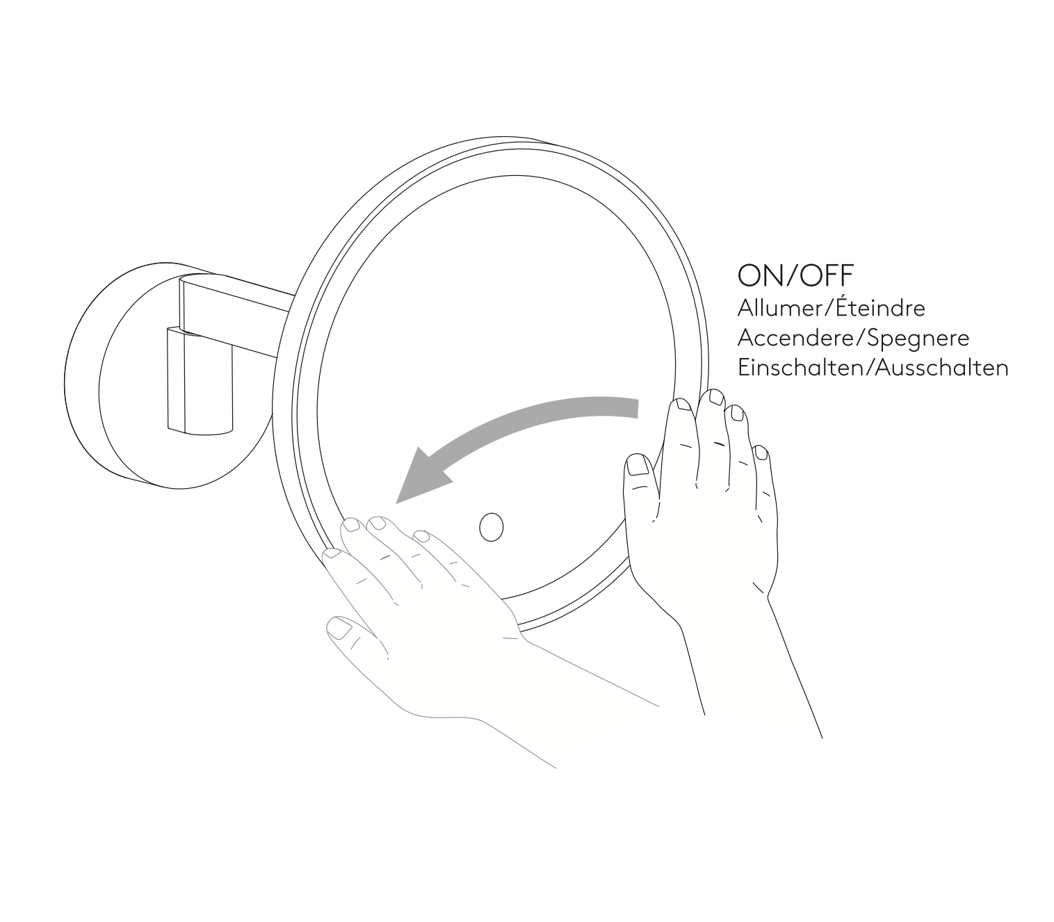 Nagoya Wall Light with Mirror, Chrome, LED, Motion Sensor, IP44