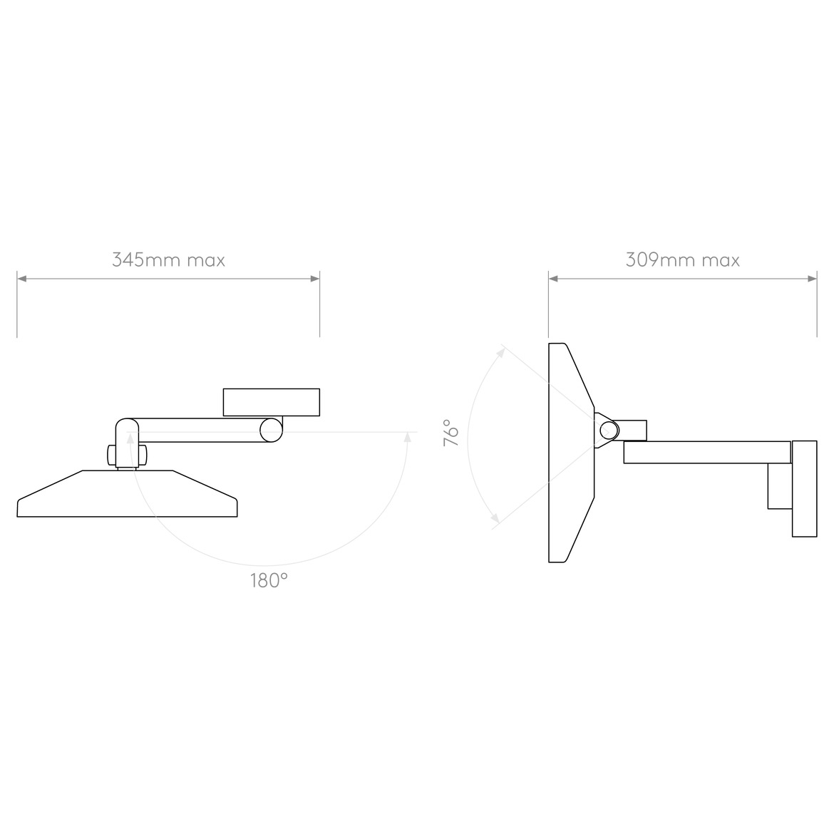 Nagoya Wall Light with Mirror, Black, LED, Motion Sensor, IP44