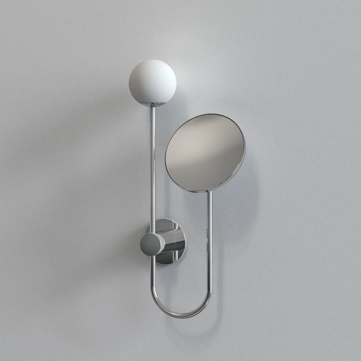 Orb Wall Light with Mirror, Chrome, G9, IP44
