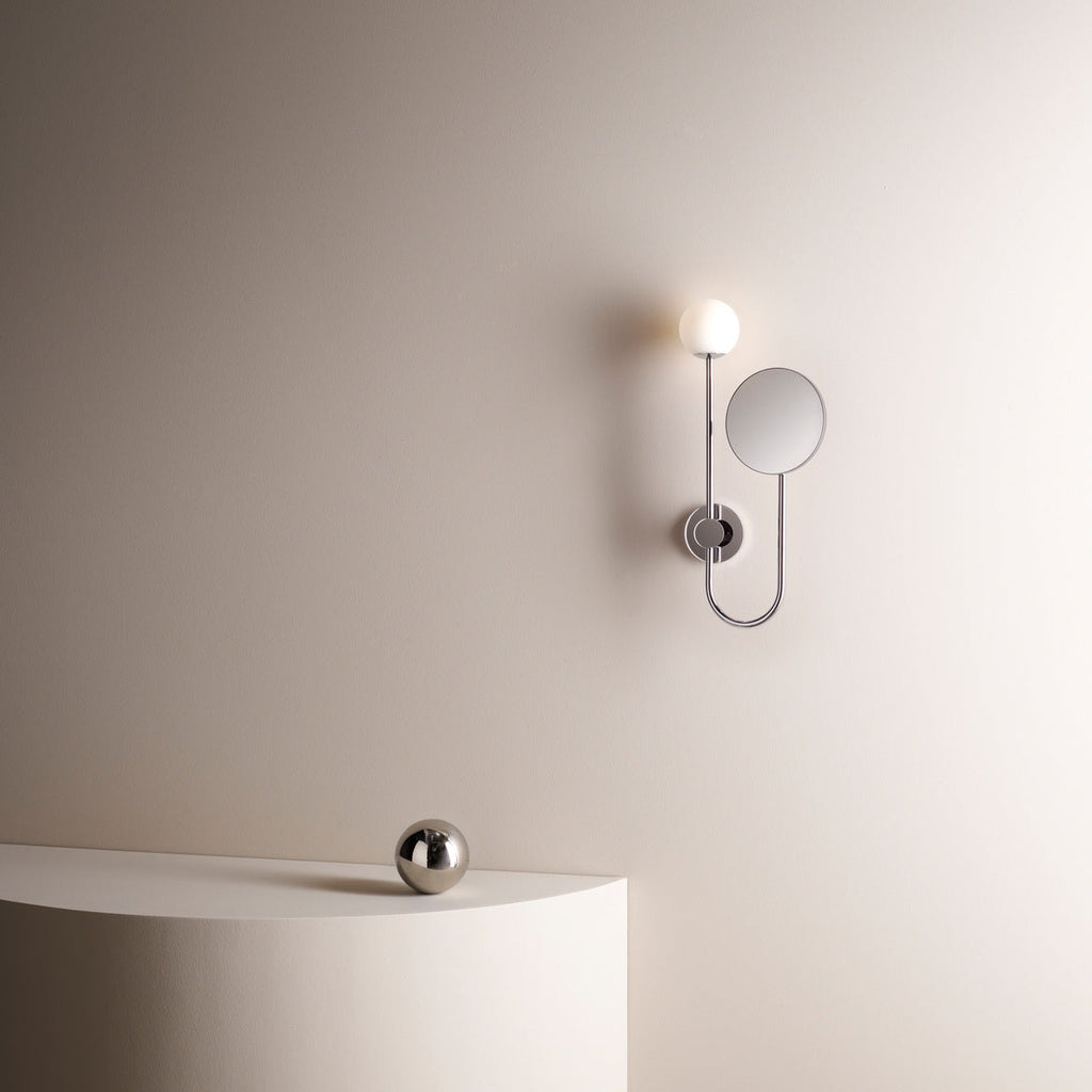 Orb Wall Light with Mirror, Chrome, G9, IP44