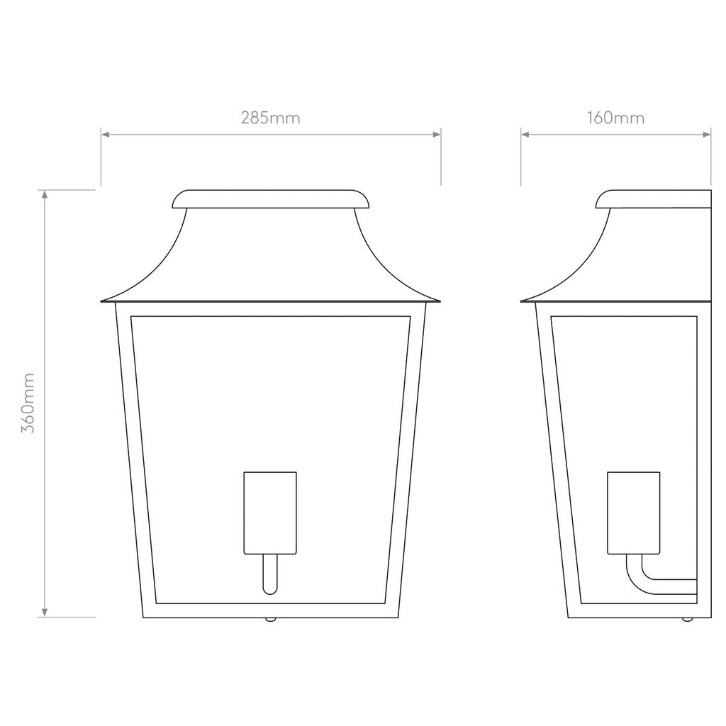 Richmond Wall Light with Flush Mount, E27, IP44