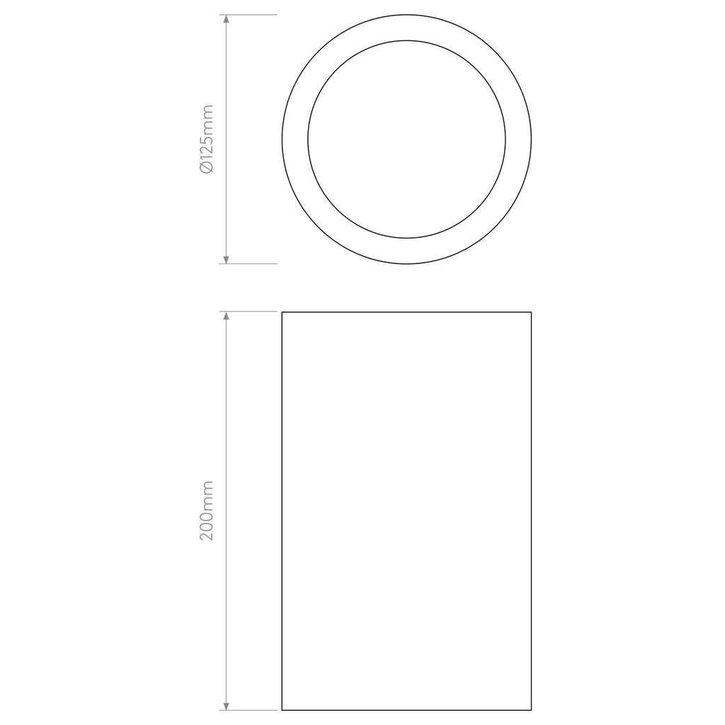 Osca 200 Ceiling, Round, Plaster, GU10, IP20
