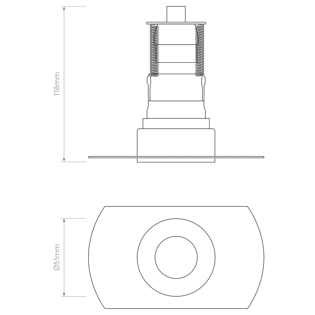 Terry Trimless Round Downlight, Mini, GU10, IP20