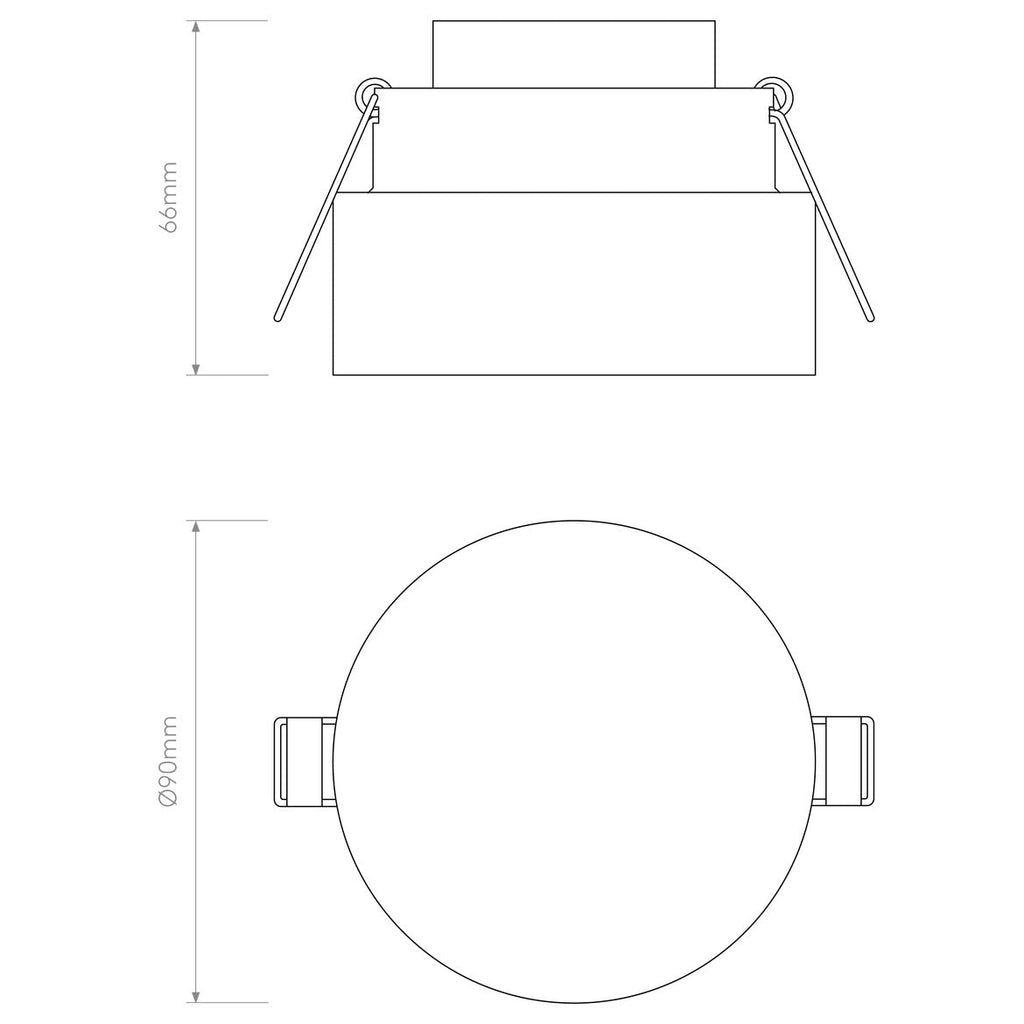 Vancouver Semi-Flush Downlight, Acrylic, LED, IP44