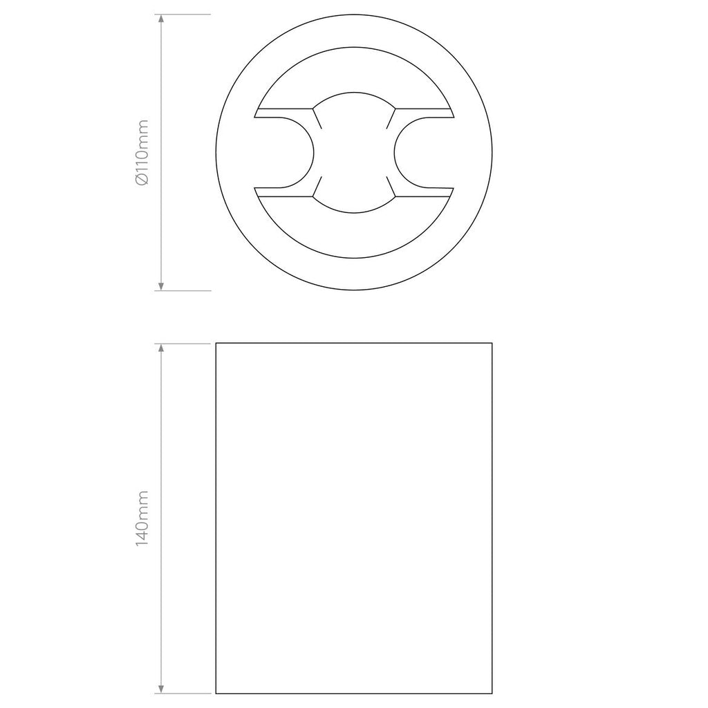 Osca 140 Ceiling, Round, Plaster, GU10, IP20