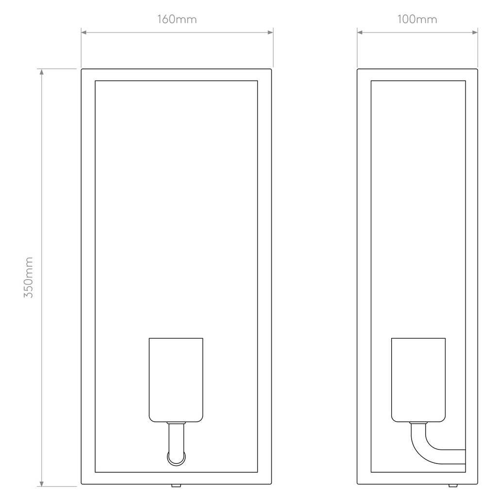 Messina Wall Light, E27, IP44