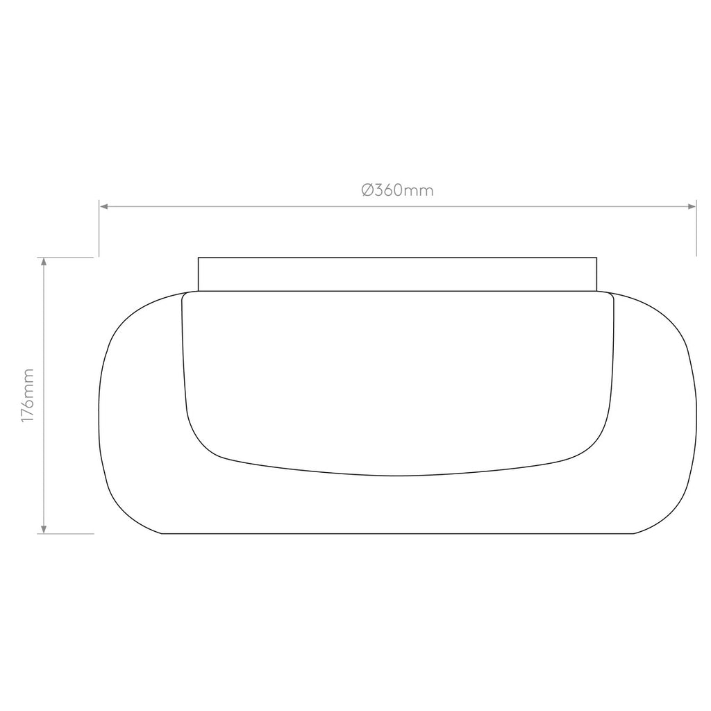 Aquina 360 Wide Ceiling, Chrome, E27, IP44