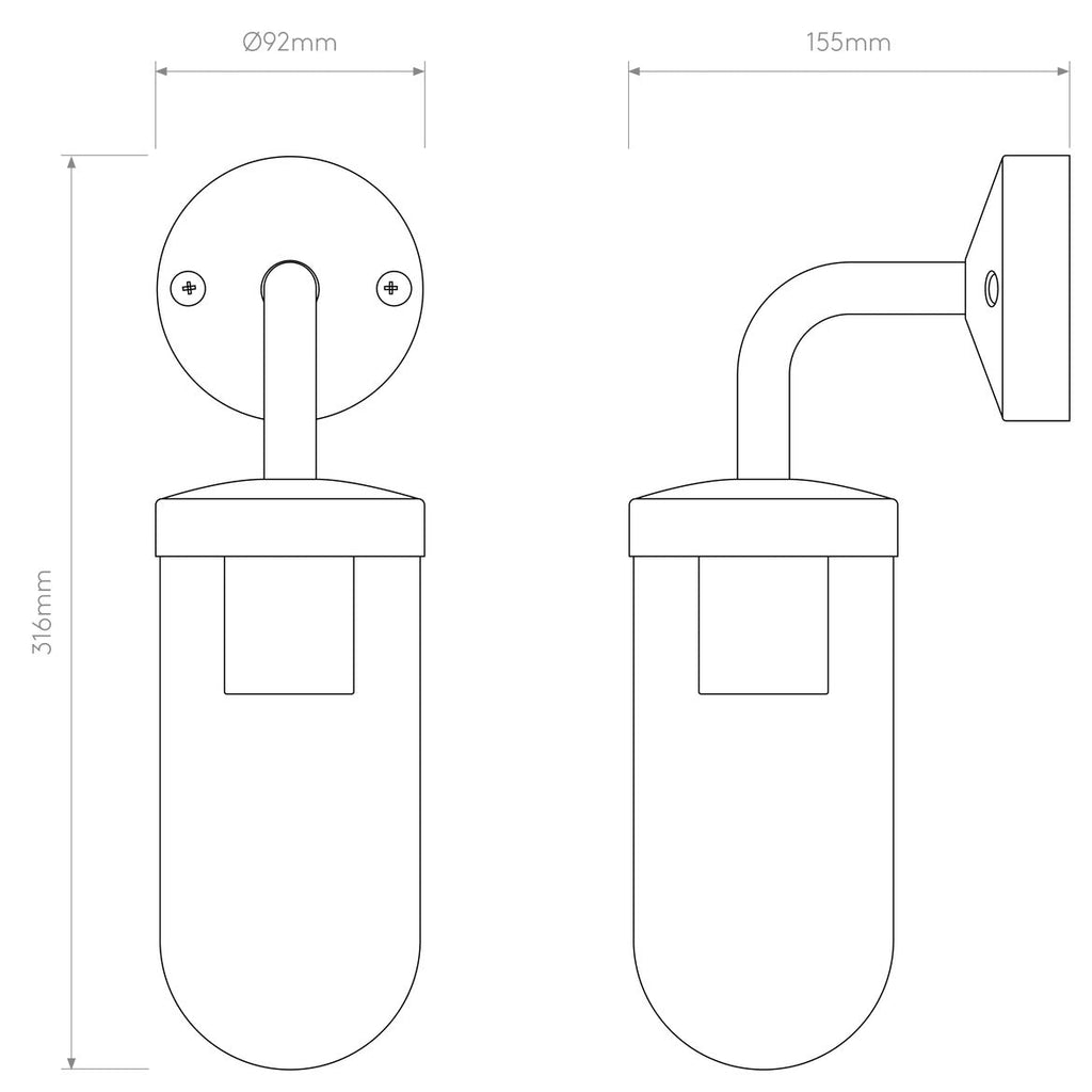 Tressino Wall Light, E27, IP44