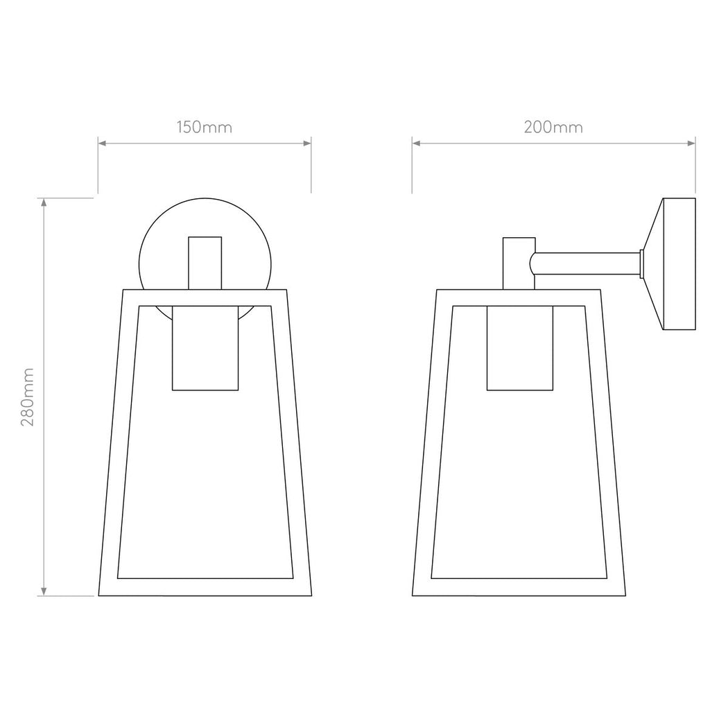 Calvi Wall Light, Antique Brass, E27, IP44