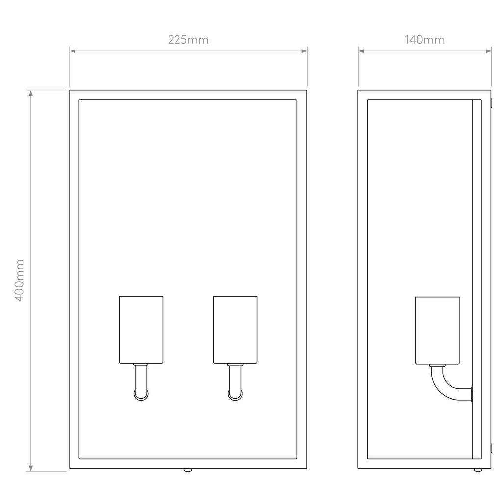Messina Wall Light, E27, IP44