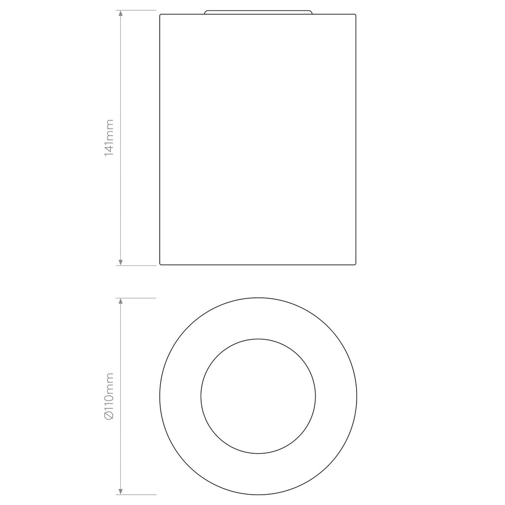 Kos Ceiling, Round, Concrete, GU10, IP65