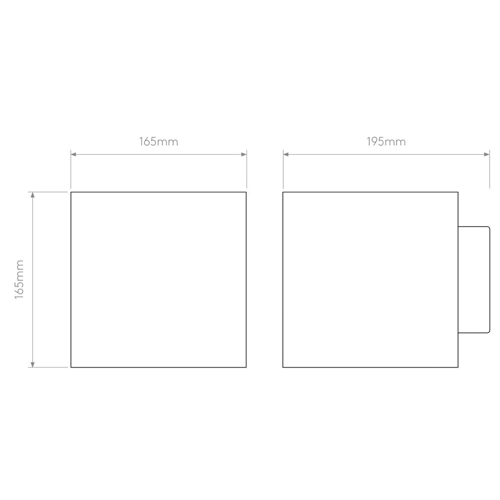 Pienza Wall Light, Square, 2 Beams, IP20