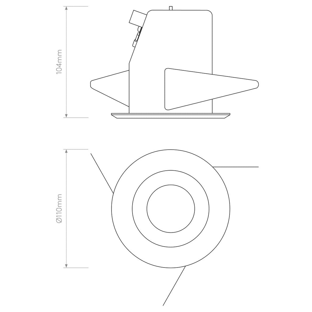 Solway Downlight, Solid Brass, GU10, IP65