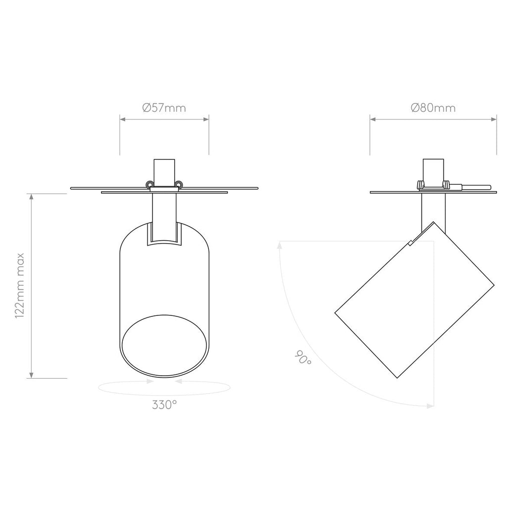 Ascoli Single Spot Light, Adjustable, Matte Nickel, GU10, IP20