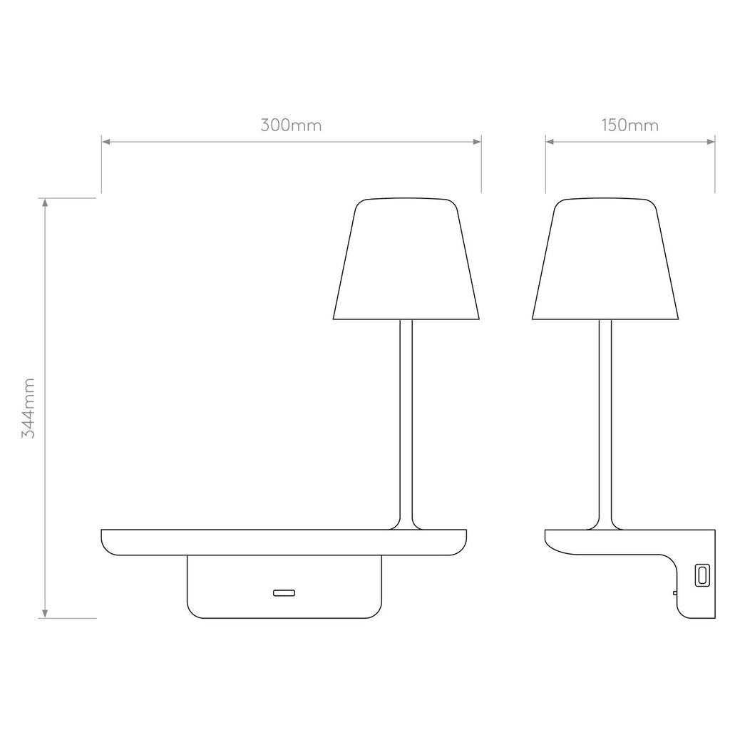 Ito Wall Light with Charging Dock, G9, IP20
