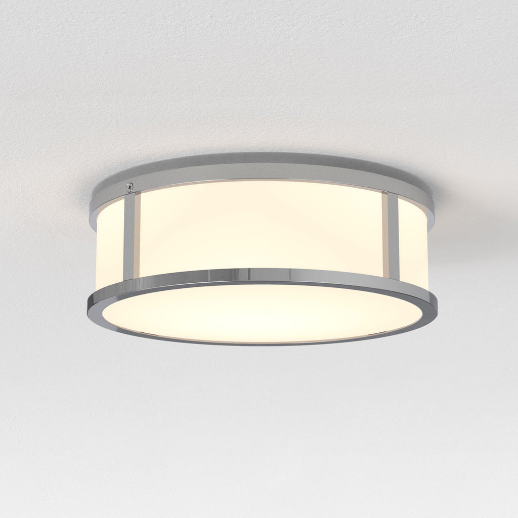 Mashiko Round Ceiling, Chrome, E27, IP44