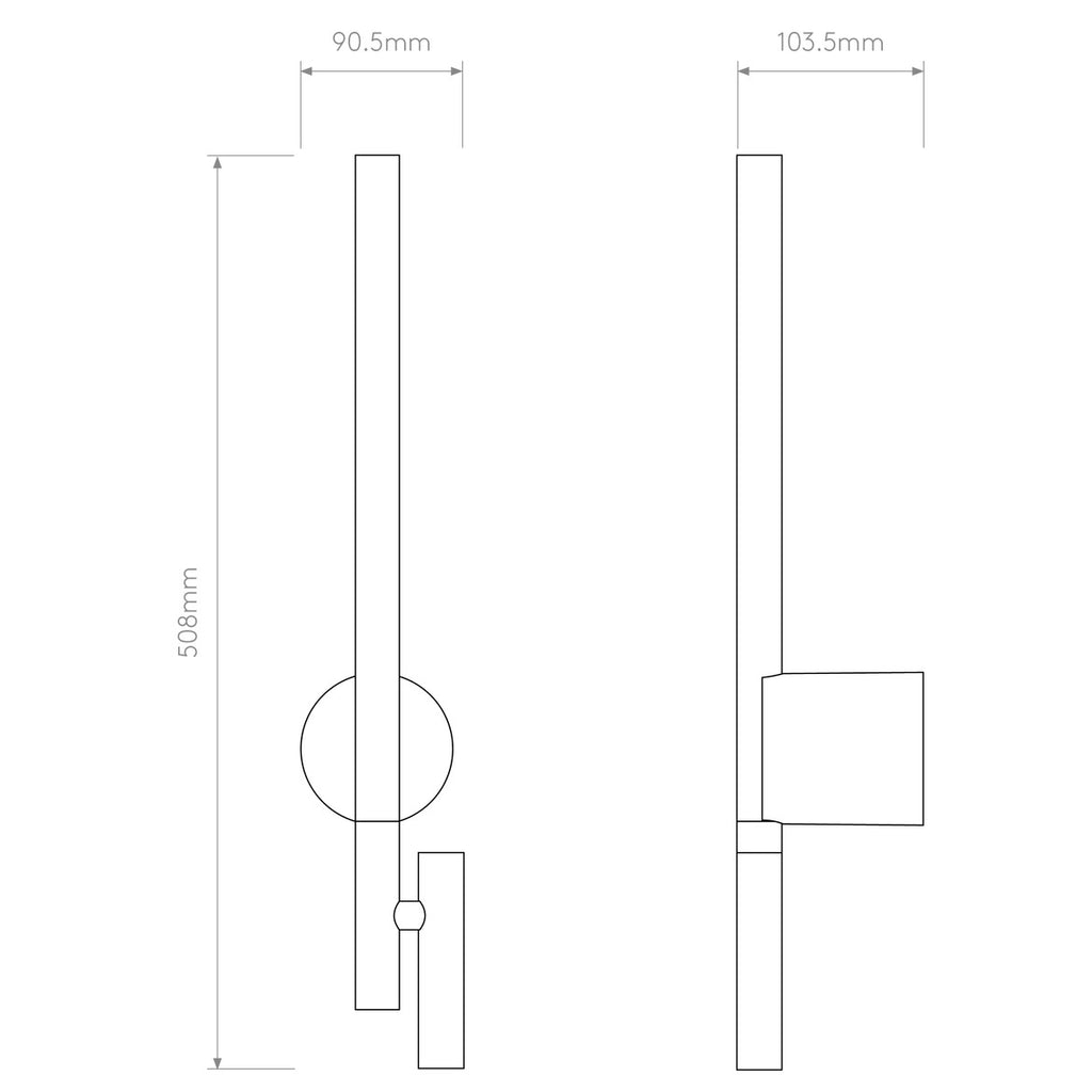 Baton Reading Wall Light, Adjustable, LED, IP20