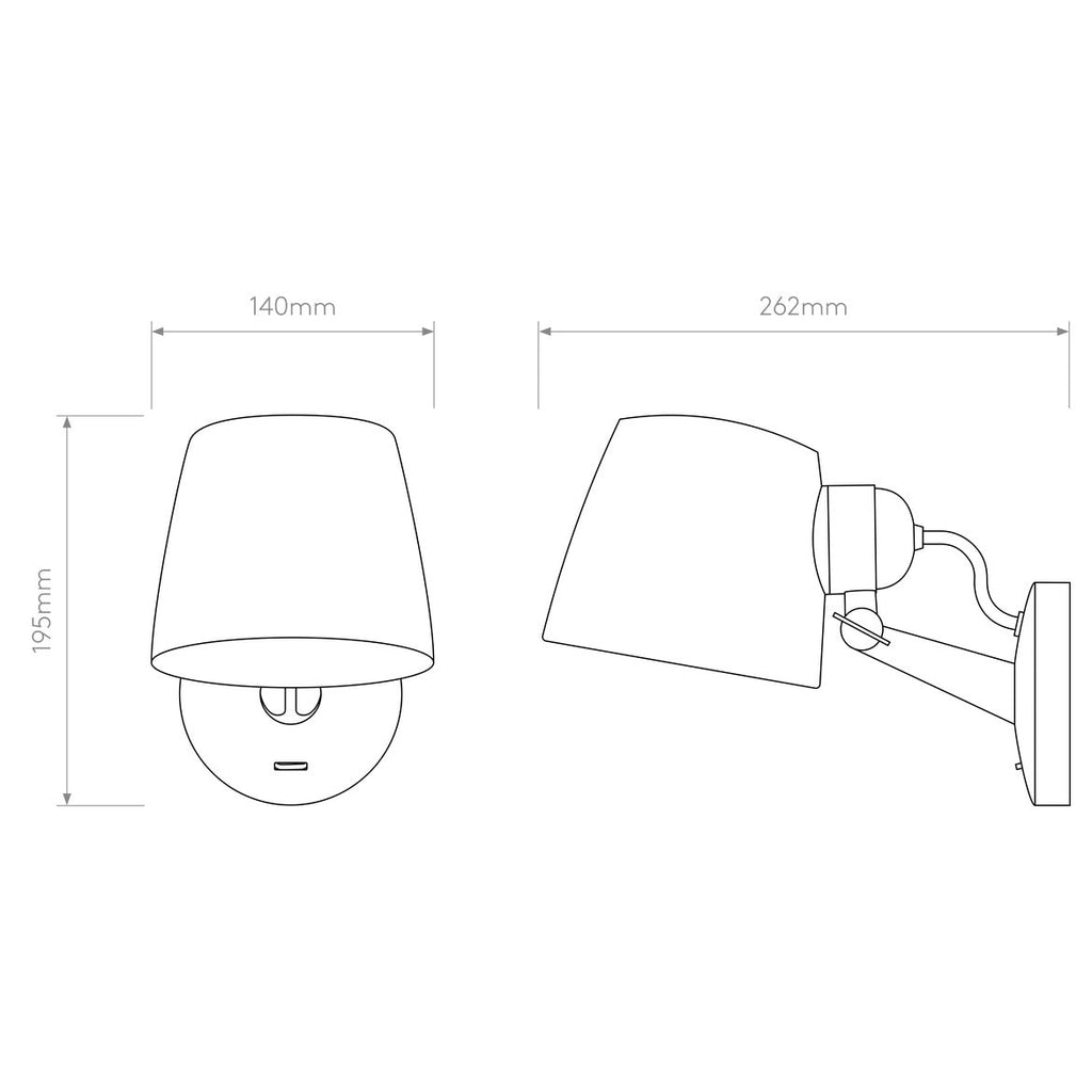 Imari Reading Wall Light, Adjustable, E27, IP20