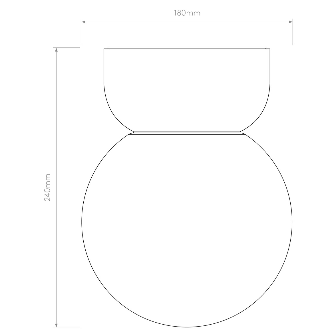 Lyra Ceiling, White Ceramic and Glass, IP44