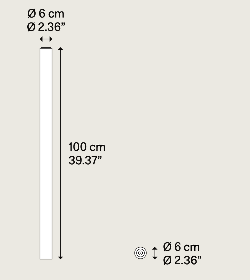 A-Tube Ceiling 100 cm L, Bronze, GU10, IP20