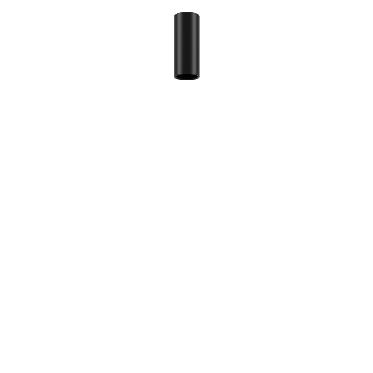 A-Tube Ceiling Spot, 14 cm L, Black, GU10, IP20