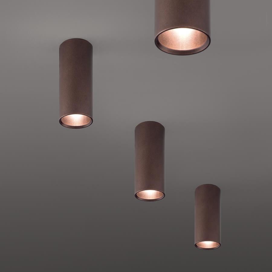 A-Tube Ceiling Spot, 14 cm L, Bronze, GU10, IP20