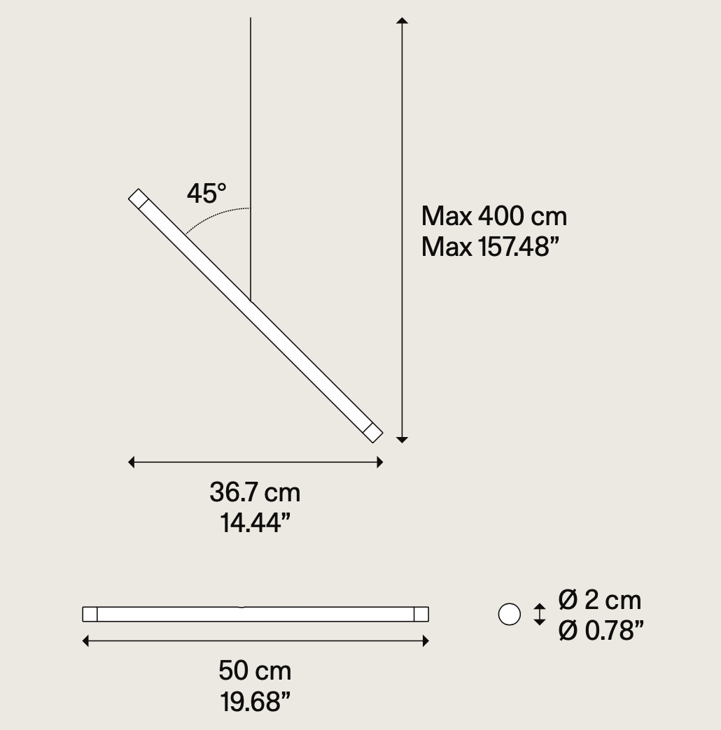 A-Tube Nano Duo Pendant, LED, Triac Dim, IP20