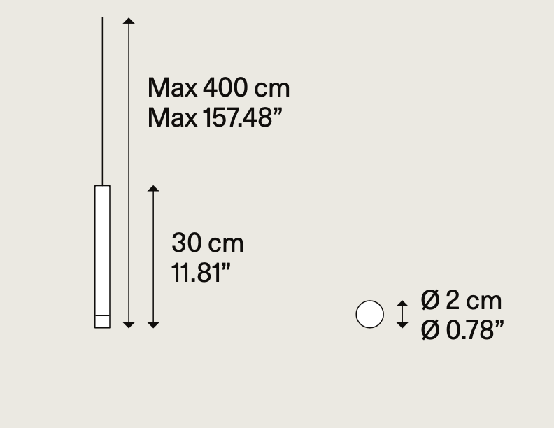 A-Tube Nano Pendant, LED, Triac Dim, IP20