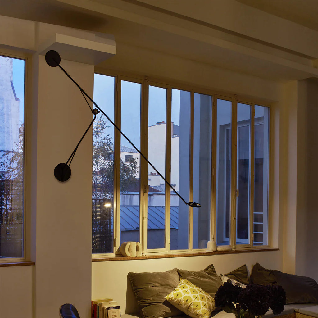 Aaro Adjustable Reading Wall, Black, LED, Touch Dim or Triac Dim, IP20