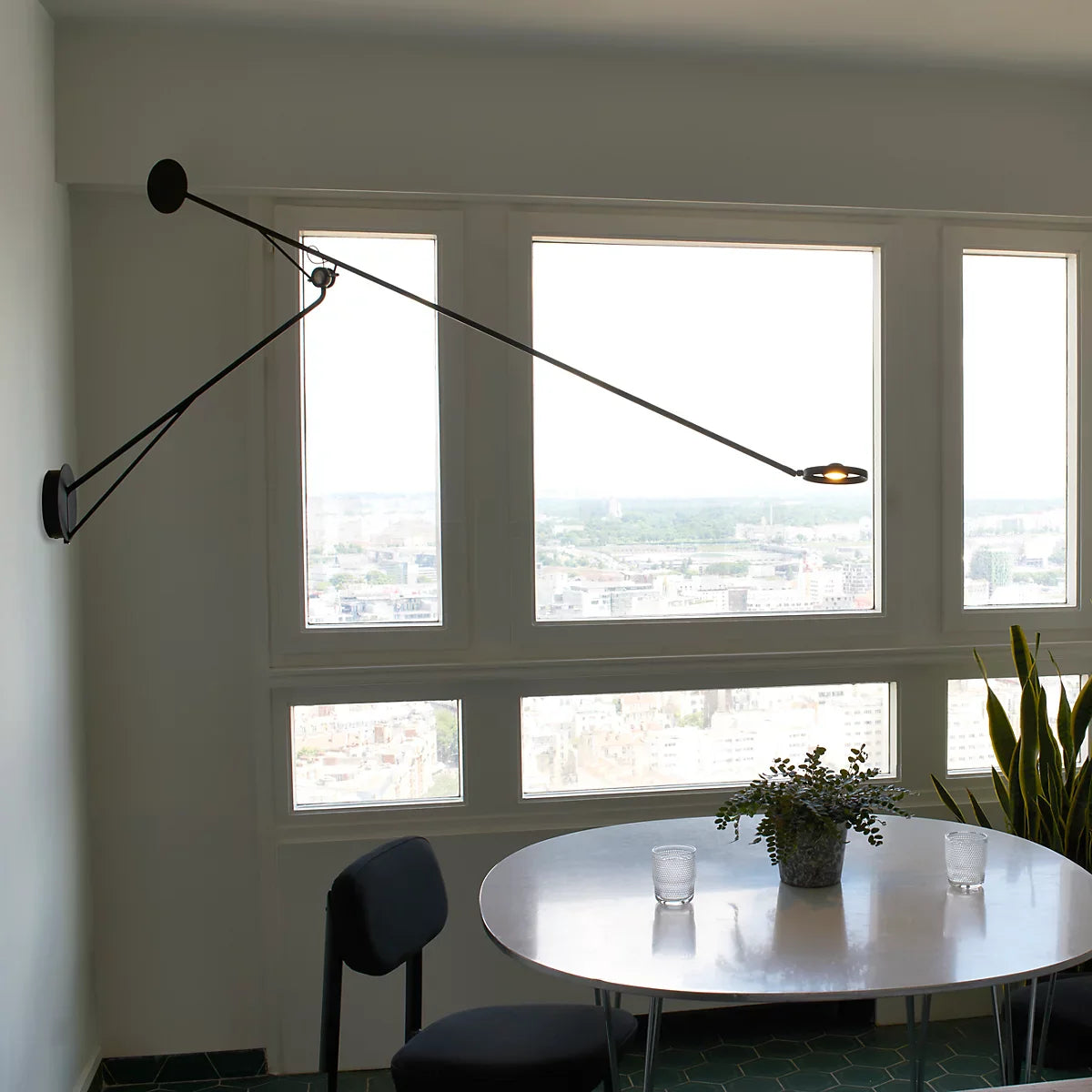 Aaro Adjustable Reading Wall, Black, LED, Touch Dim or Triac Dim, IP20