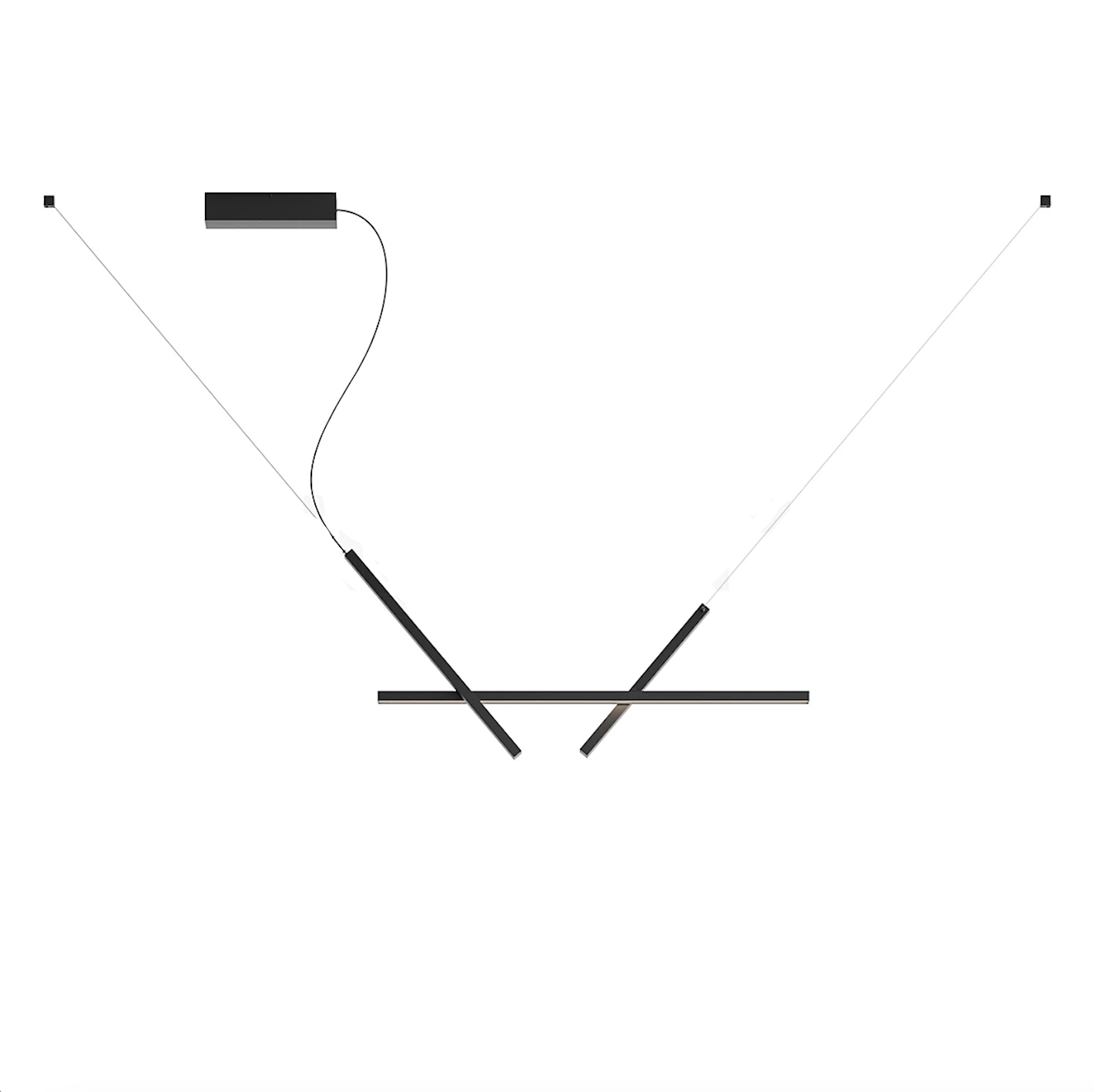Across Adjustable Linear Pendant, Black, LED, Phase Dim, IP20