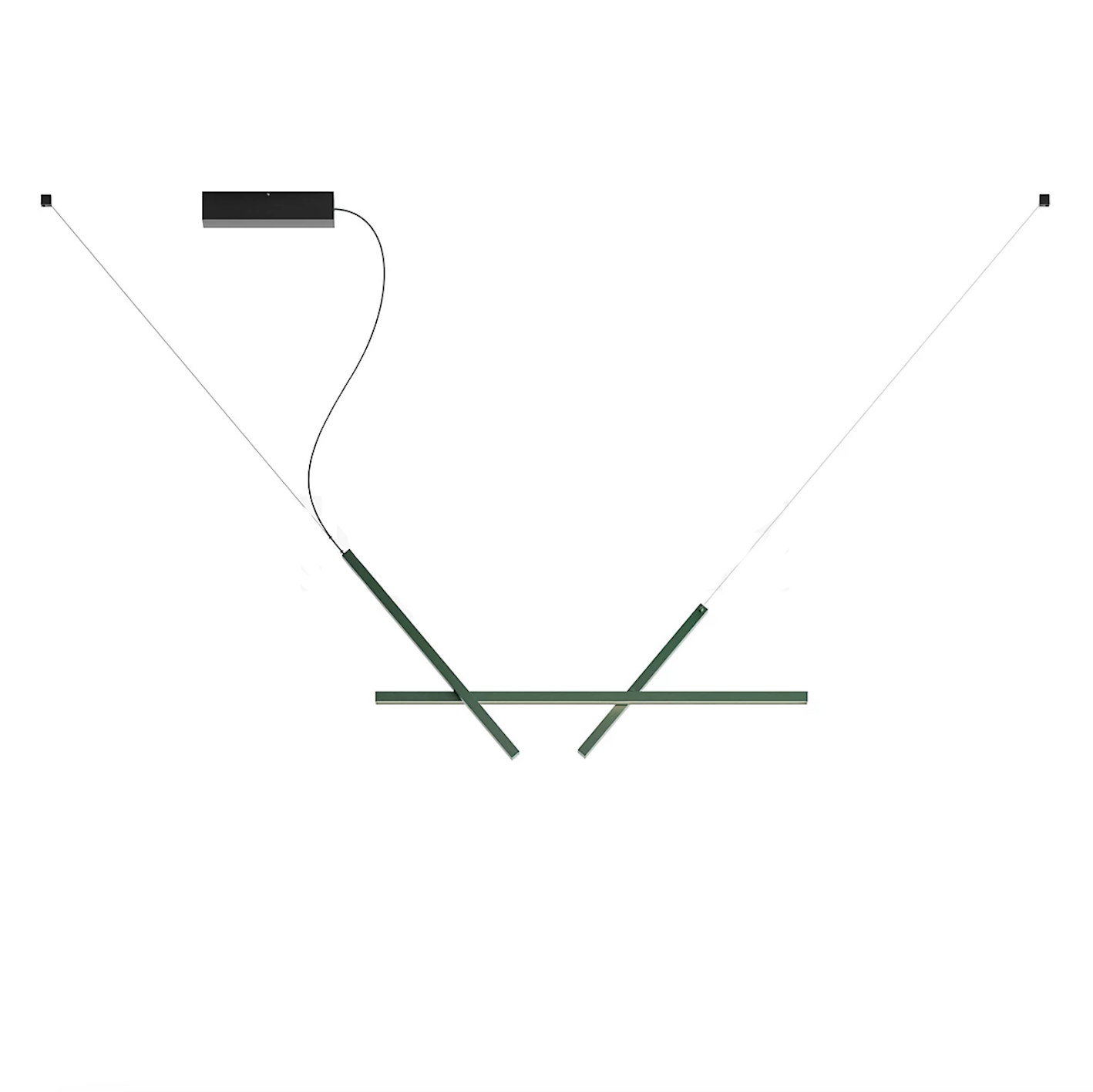 Across Adjustable Linear Pendant, Green, LED, Phase Dim, IP20