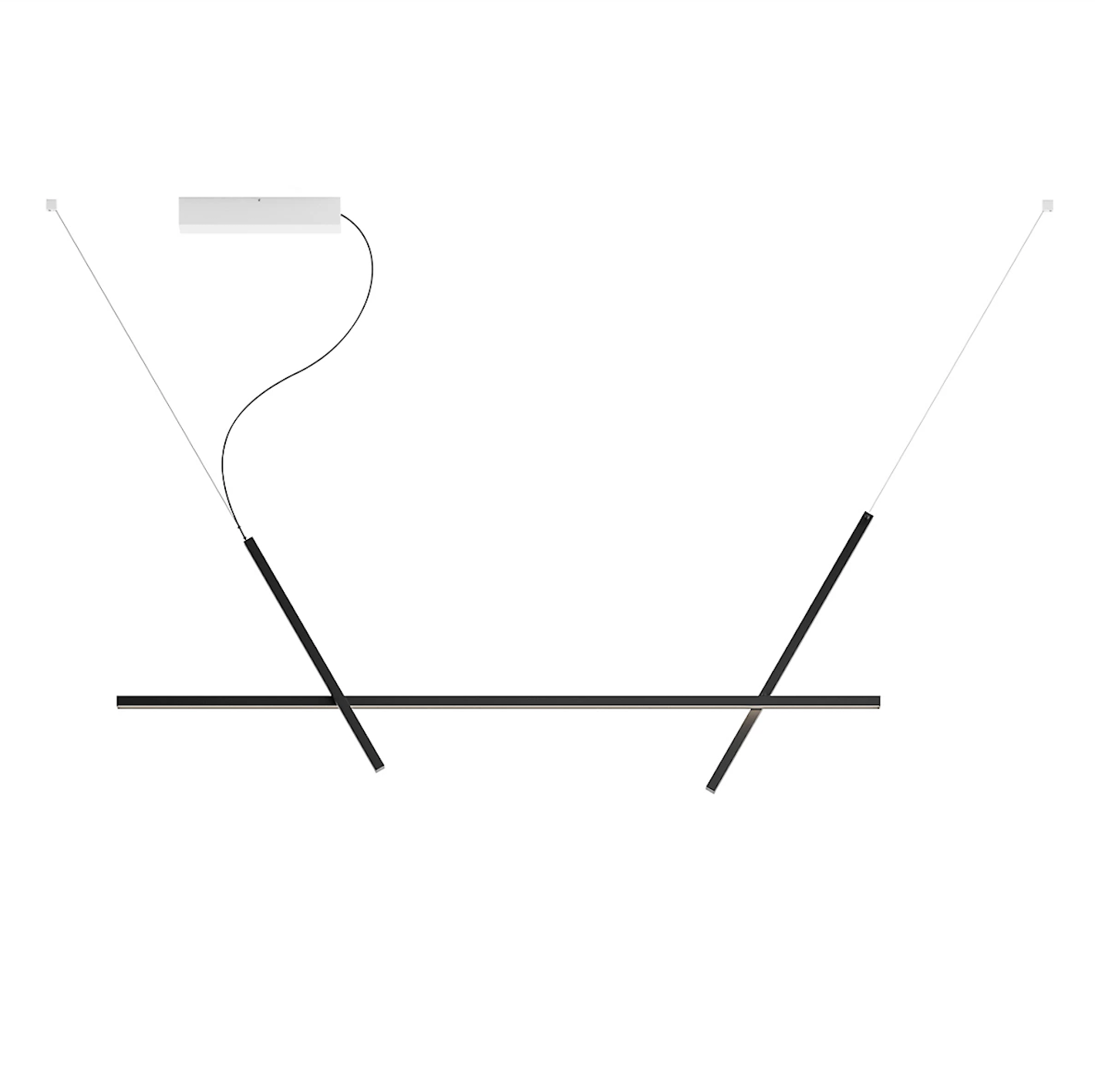 Across Adjustable Linear Pendant, Black, LED, Phase Dim, IP20