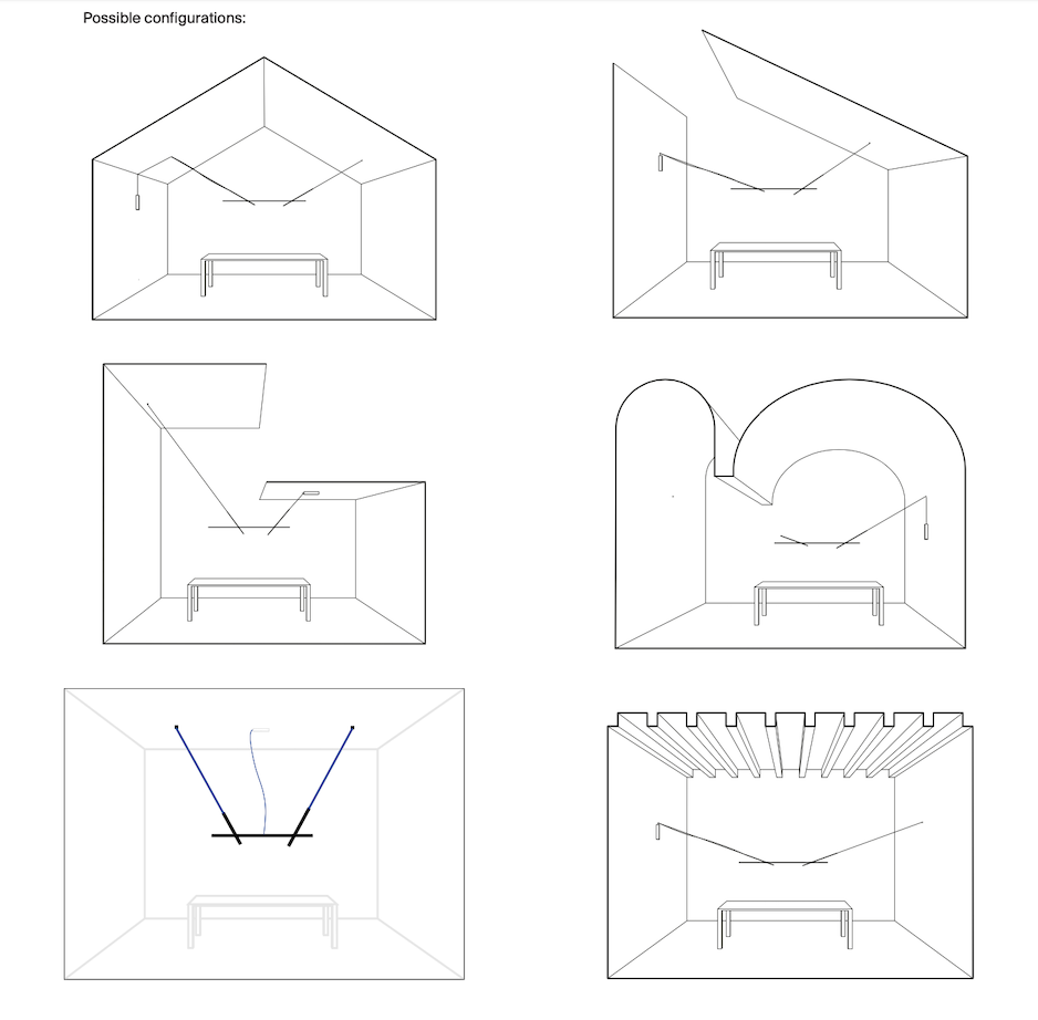 Across Adjustable Linear Pendant, Blue, LED, Phase Dim, IP20