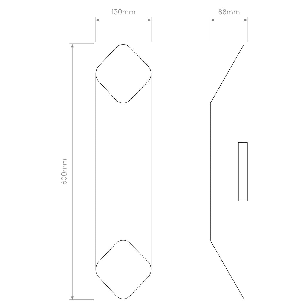 Ako Wall Light, White and Gold, LED, Phase Dim, IP20