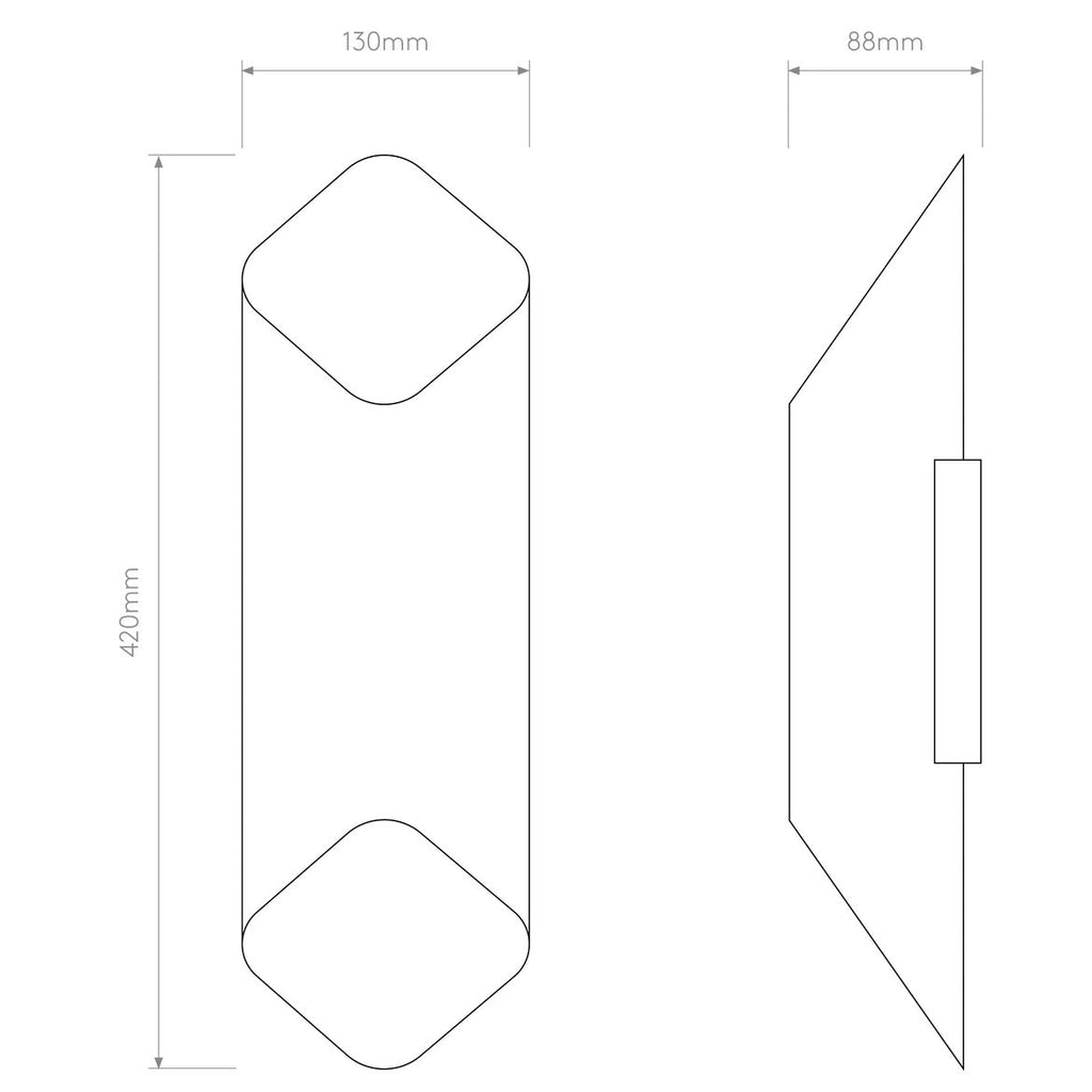 Ako Wall Light, White and Gold, LED, Phase Dim, IP20