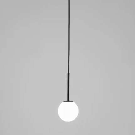 Alfi Pendant, White Glass with Black Hardware, LED, Surface, On/Off, IP20
