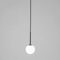 Alfi Pendant, White Glass with Black Hardware, LED, Surface, On/Off, IP20