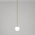 Alfi Pendant, White Glass with Gold Hardware, LED, Surface, On/Off, IP20