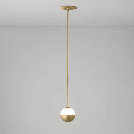 Alfi Pendant, White Glass with Gold Cap, LED, Recessed, On/Off, IP20