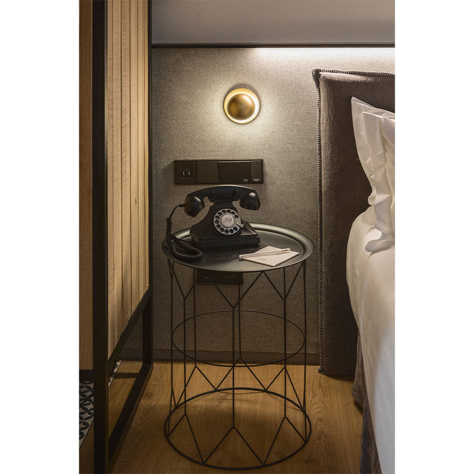 Alfi Wall Light, White Glass with Black Hardware, LED, Surface, On/Off, IP20