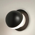 Alfi Wall Light, White Glass with Tilted Black Cap, LED, Surface, On/Off, IP20