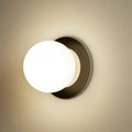 Alfi Wall Light, White Glass with Black Hardware, LED, Surface, On/Off, IP20